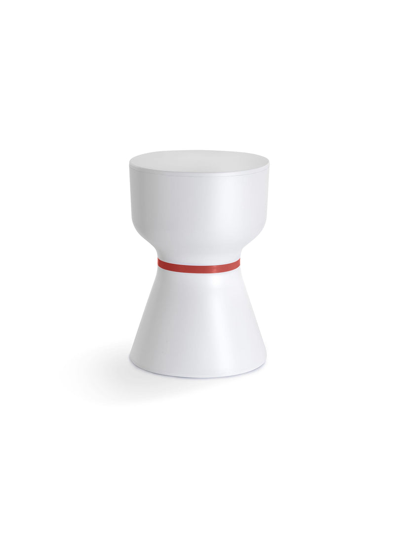 KO Stool & Side Table<br> White & Red