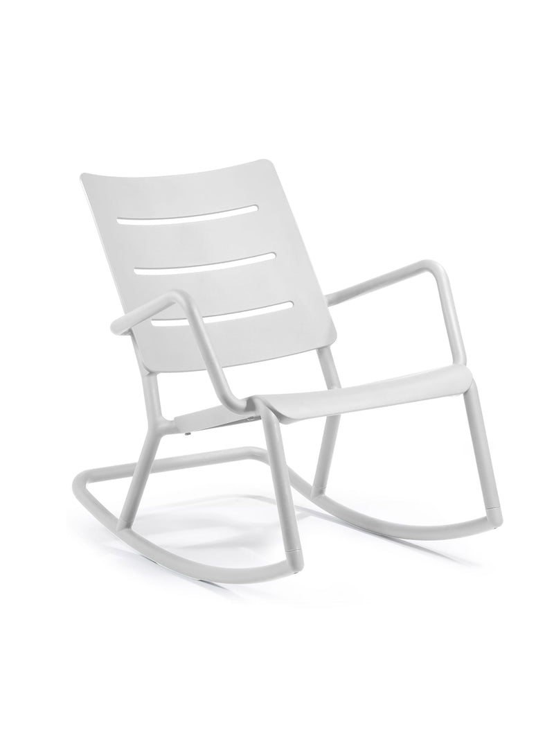 Chaise berçante OUTO blanche<br> Intérieur & extérieur