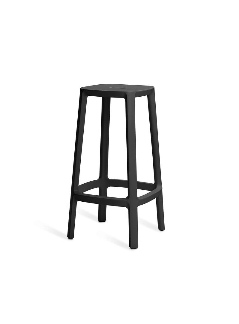 Tabouret de bar Cadrea noir<br> Intérieur & extérieur