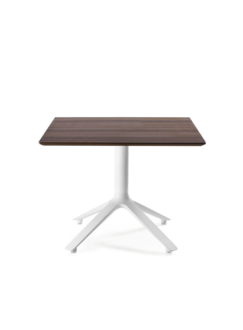 EEX Square Side Table<br> Walnut Top<br> Indoor Use
