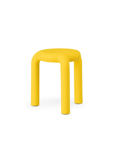 Versatile Piccolo Stool in yellow, a playful yet functional design by Florent Coirier for TOOU Design.