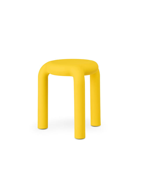 Versatile Piccolo Stool in yellow, a playful yet functional design by Florent Coirier for TOOU Design.