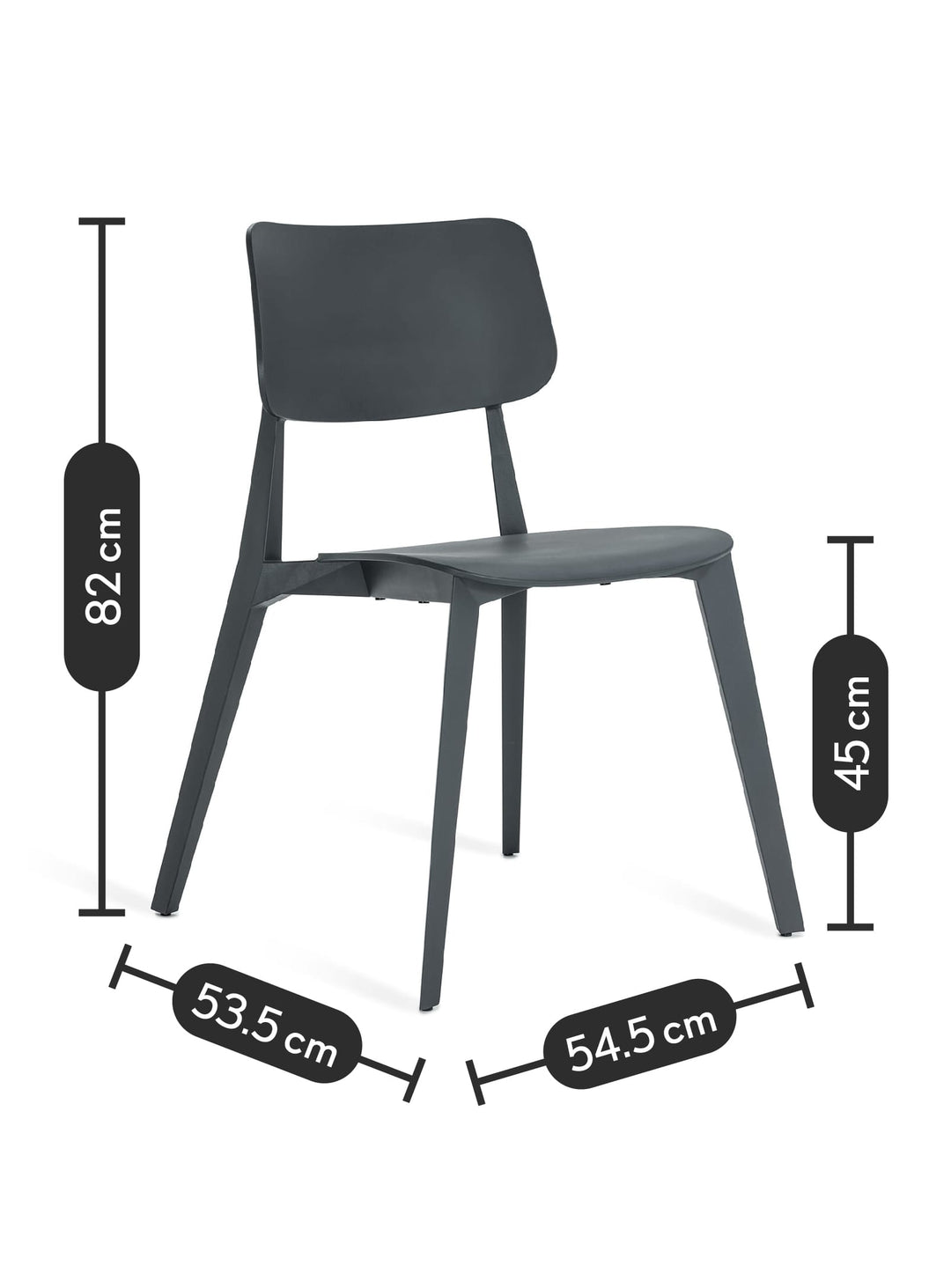 Stellar Chair in Anthracite: In & Out – TOOU Design