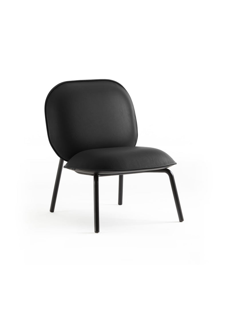 Chaise lounge Tasca<br> Cuir écologique Noir