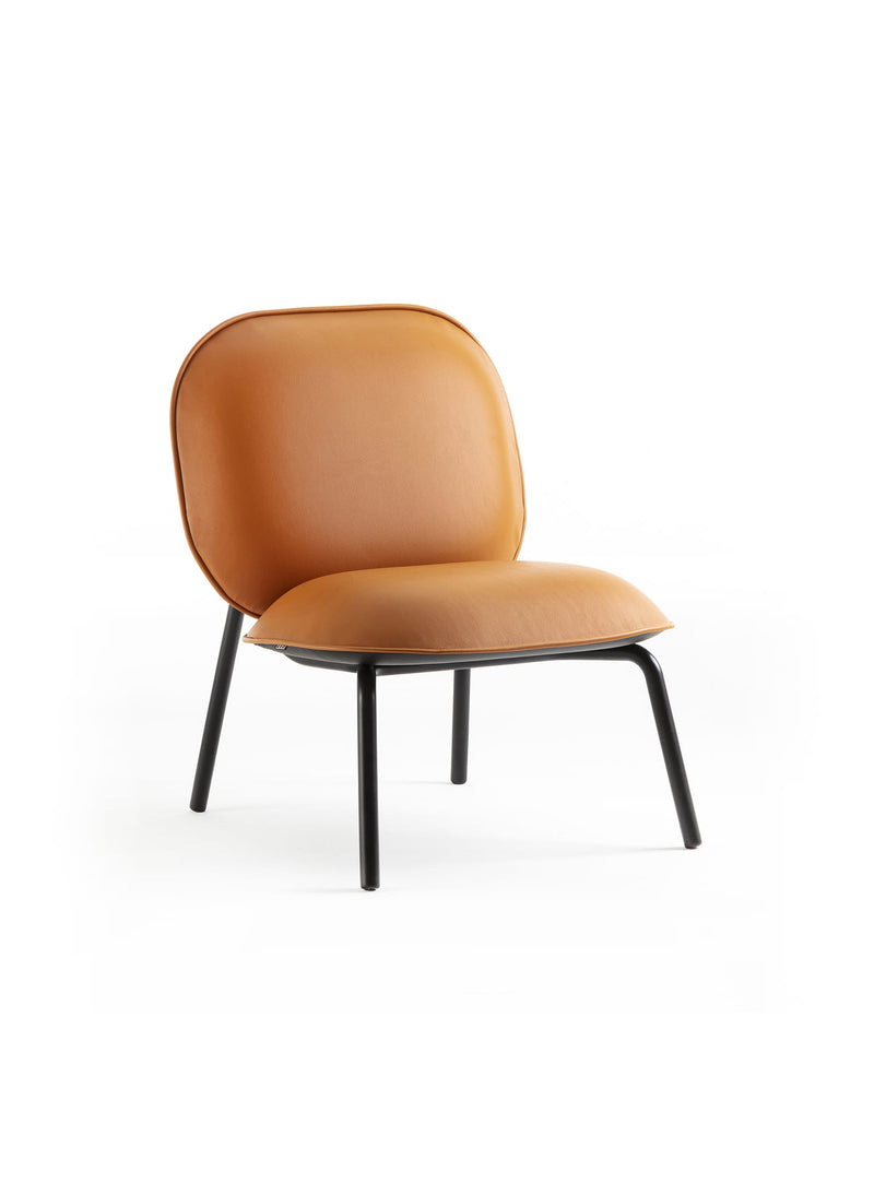 Chaise lounge Tasca<br> Cuir écologique Cognac