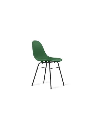 TA Chair with black base and dark green seat by TOOU Design, a sleek and ergonomic indoor chair with a sculpted polypropylene seat for modern interiors.