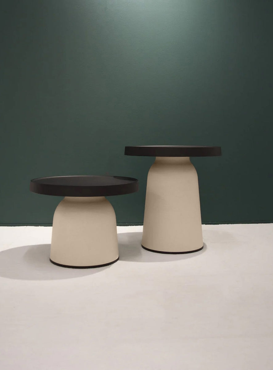 Thick Top Side Table: 35cm Height, Light Brown – TOOU Design