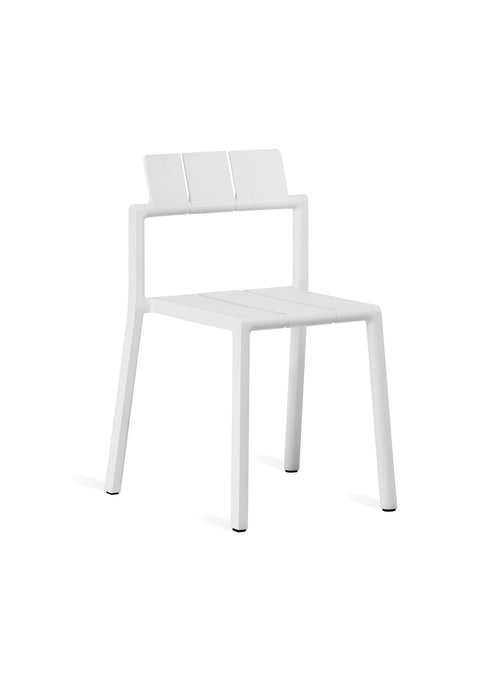 YARD Chair in white by TOOU Design, a lightweight and stackable seating option for modern indoor and outdoor spaces.