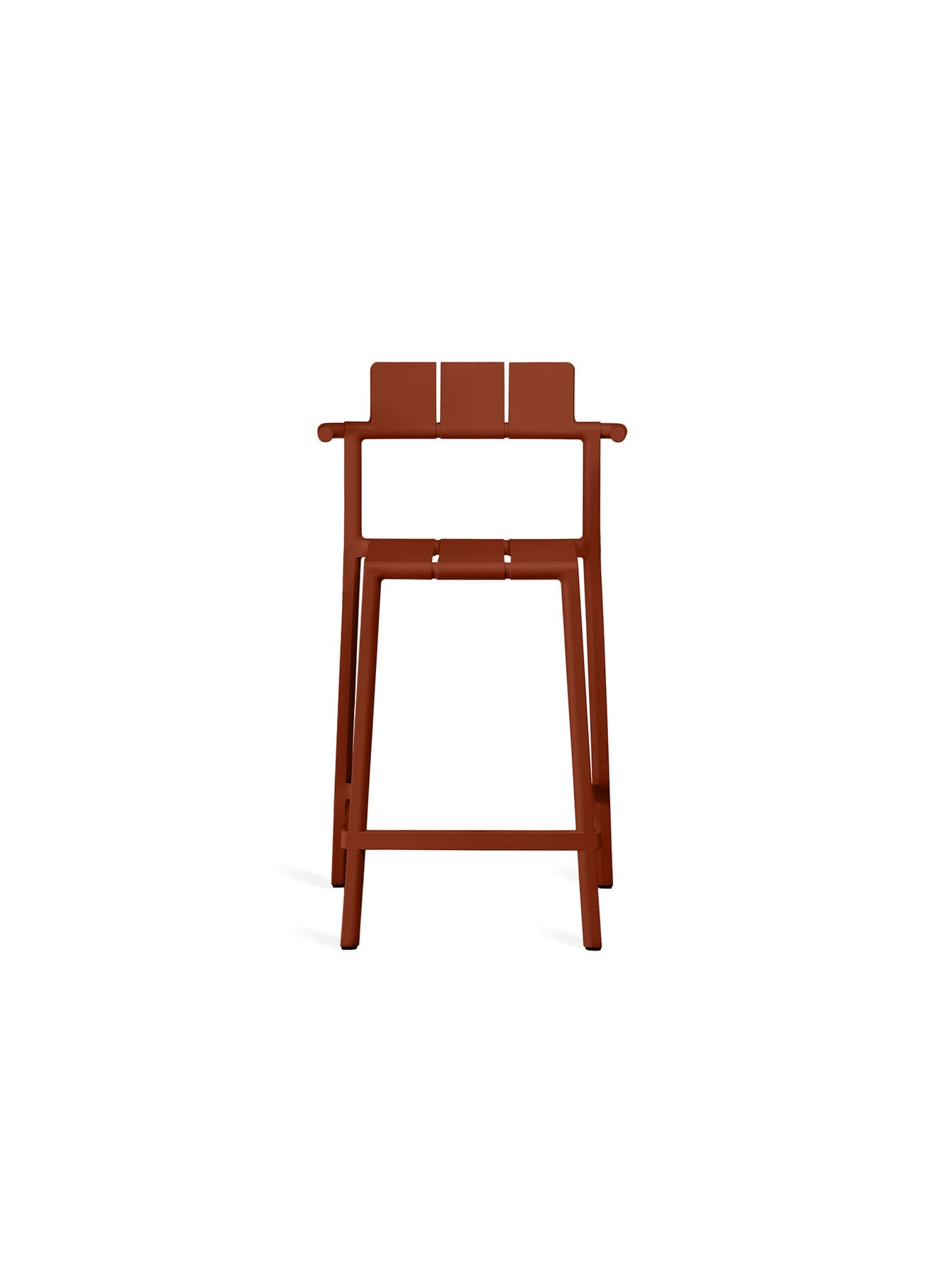 Rust Counter Chair YARD Counter Stool with Arms in Rust Red – TOOU Design