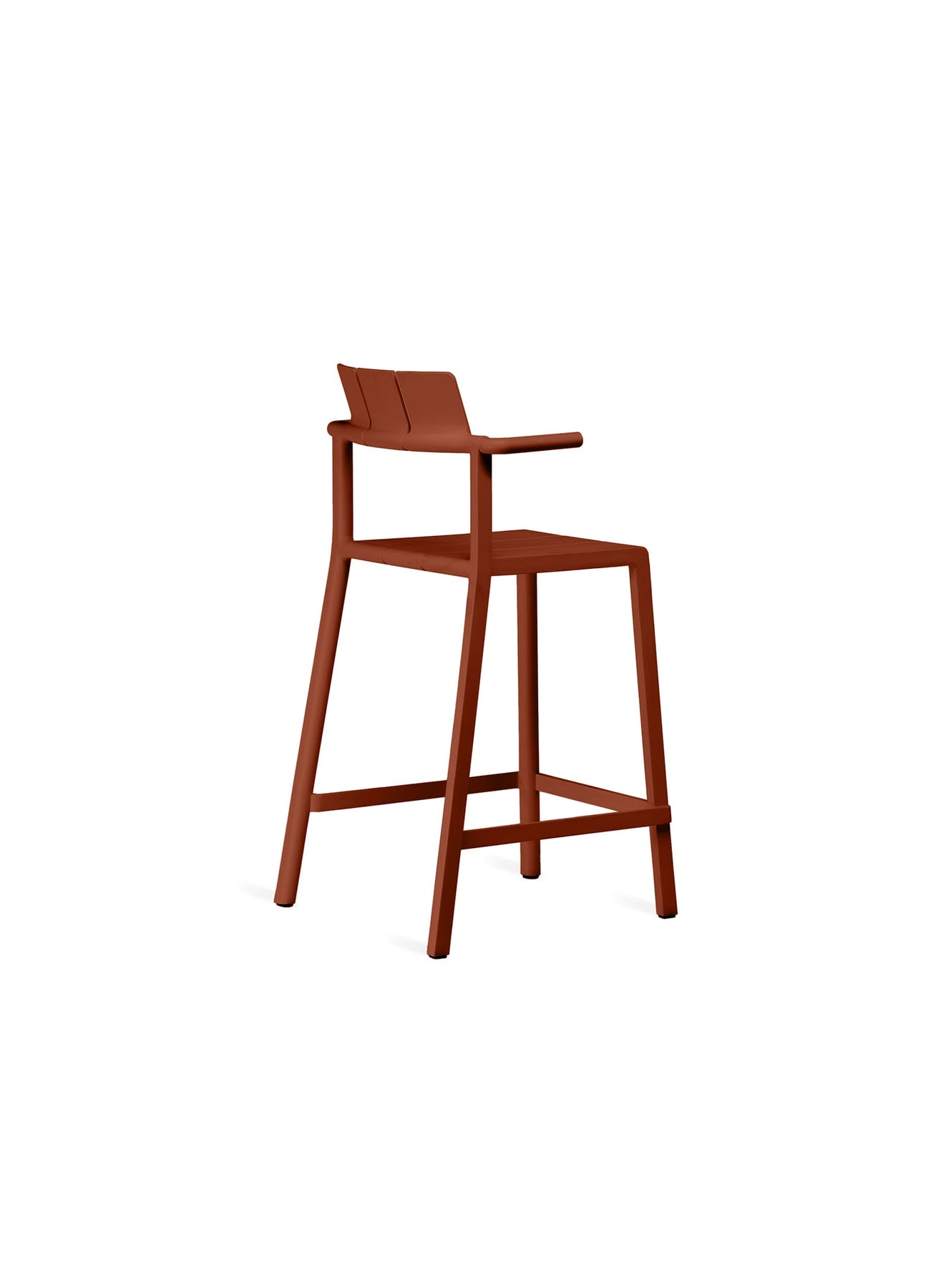 Rust Counter Chair YARD Counter Stool with Arms in Rust Red – TOOU Design